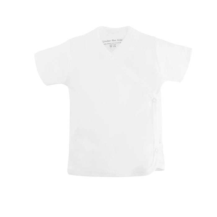 Organic Cotton Short Sleeve Side Snap Undershirt