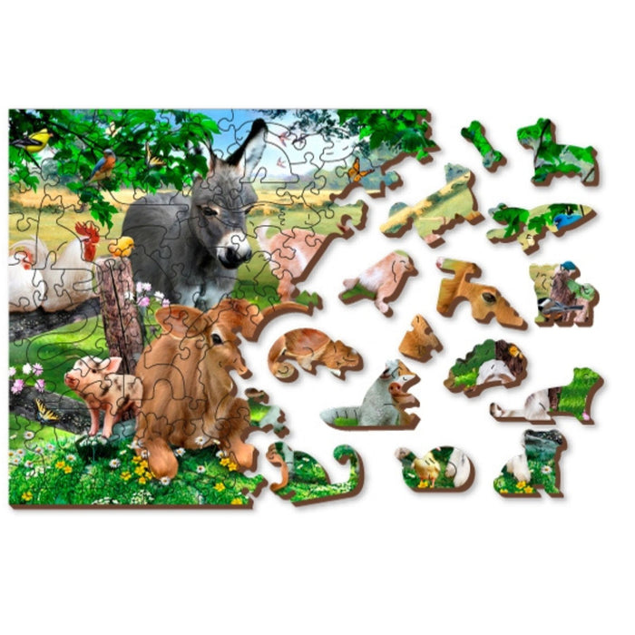 Wooden Jigsaw Puzzle, Farm Animals
