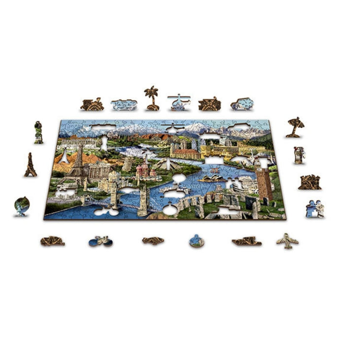 Wooden Jigsaw Puzzle, World Landmarks