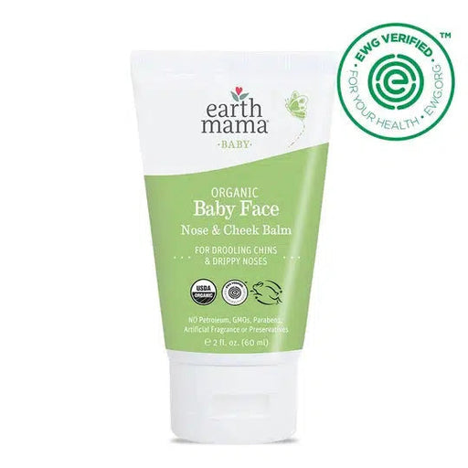 Earth Mama Organic Baby Face, Nose + Cheek Balm-Simply Green Baby