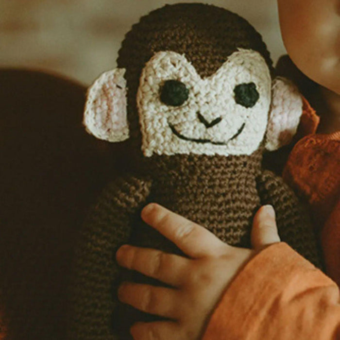 Organic Monkey Rattle-Pebble Child-Simply Green Baby