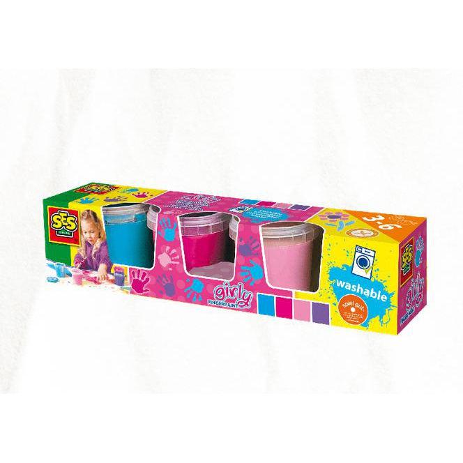 SES Creative Washable Finger Paints - Girly Colours-Simply Green Baby