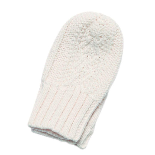 Angel Dear, Cable Mittens - Ivory-Simply Green Baby