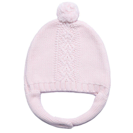 Angel Dear, Cable Pilot Hat - Pale Pink-Simply Green Baby