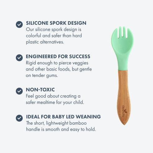 Avanchy Bamboo Baby Fork-Simply Green Baby