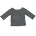 Bamboo Boat Neck Stripped Shirt - Grey-Simply Green Baby