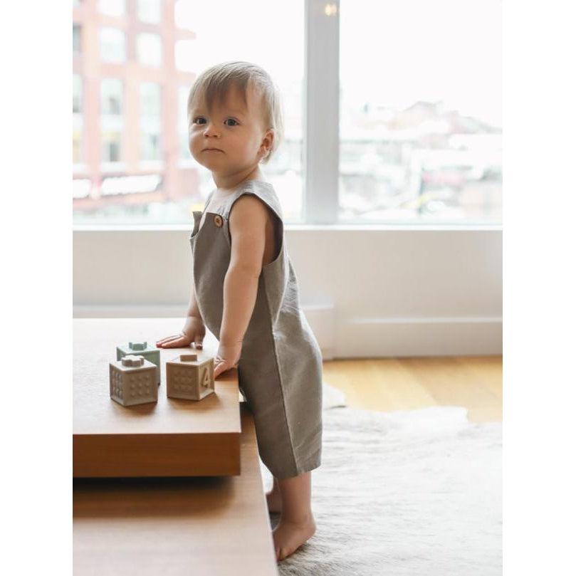 Baby linen romper hotsell