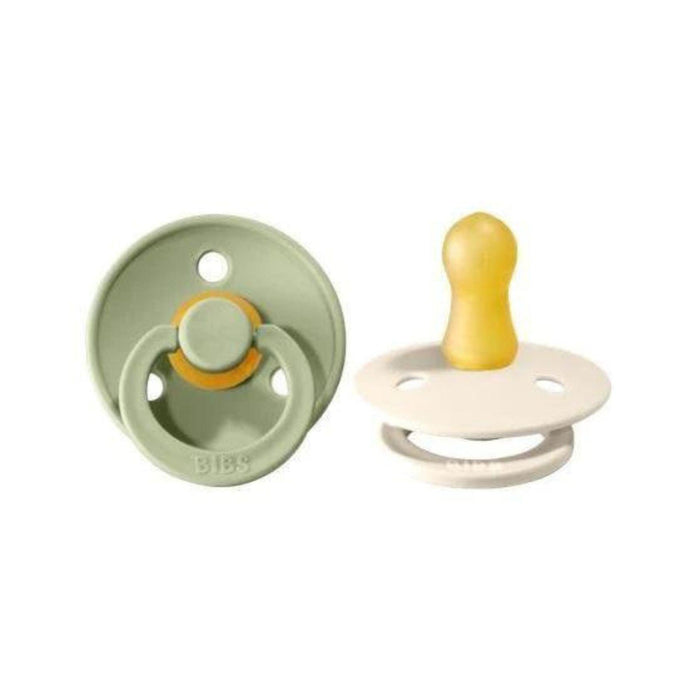 Bibs Pacifier - Colour Natural Rubber Collection, Iron + Sage (2 pack)