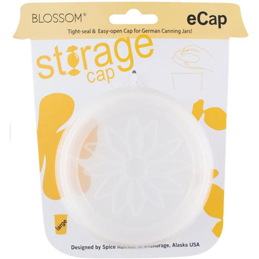 Blossom eCap - Storage Cap for Canning Jars, Clear-Simply Green Baby