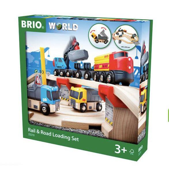 Brio Rail + Road Loading Quarry Set-Simply Green Baby