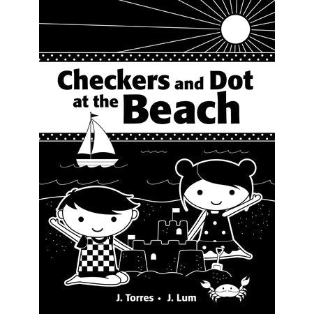 Checker and Dot at the Beach-Simply Green Baby