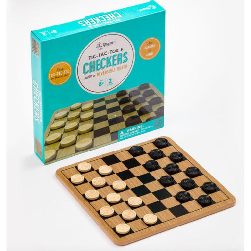 Checkers + Tic-Tac-Toe 2 in 1-Simply Green Baby