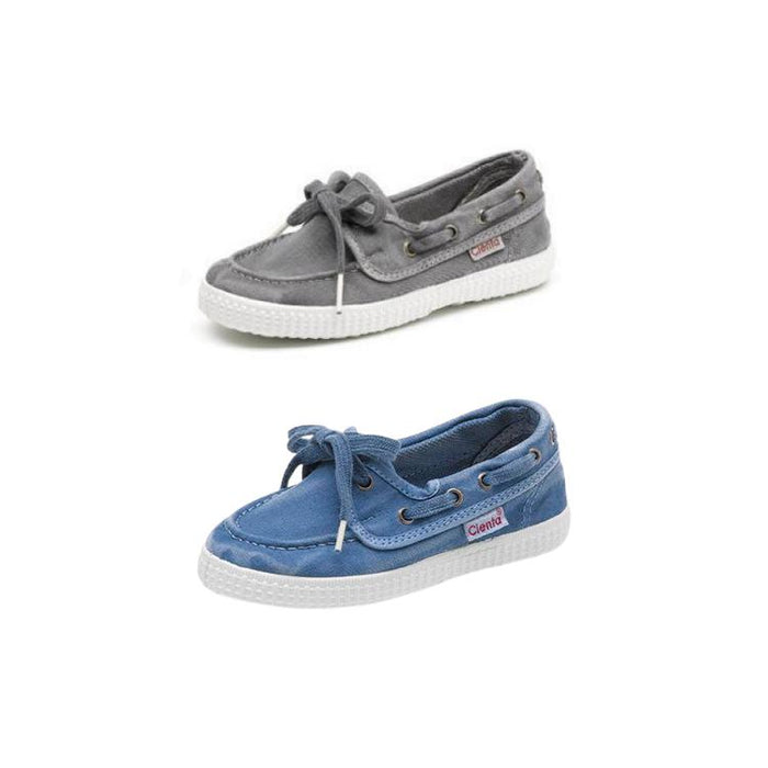 Cienta Canvas Boat Shoes-Simply Green Baby