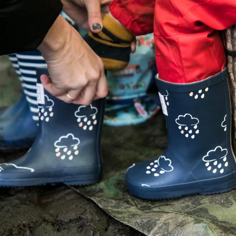 Colour Changing Rain Boots Navy