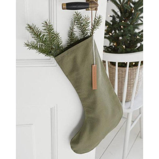 Cotton Christmas Stockings - Olive Green-Simply Green Baby