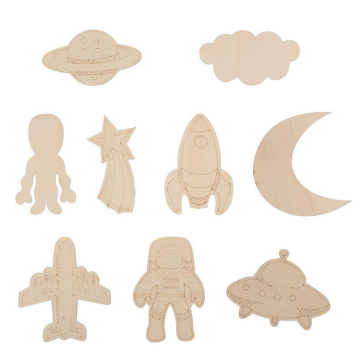 DIY Art Project Wooden Cutouts - Outer Space-Simply Green Baby