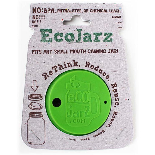EcoJarz Silicone Drinking Jar Lid Small Mouth - Green-Simply Green Baby