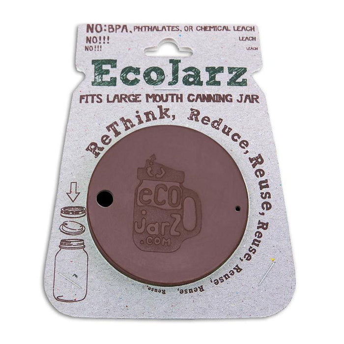 EcoJarz Silicone Drinking Jar Lid Wide Mouth - Coffee-Simply Green Baby