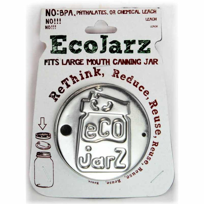 EcoJarz Stainless Steel Drinking Jar Lid Wide Mouth-Simply Green Baby
