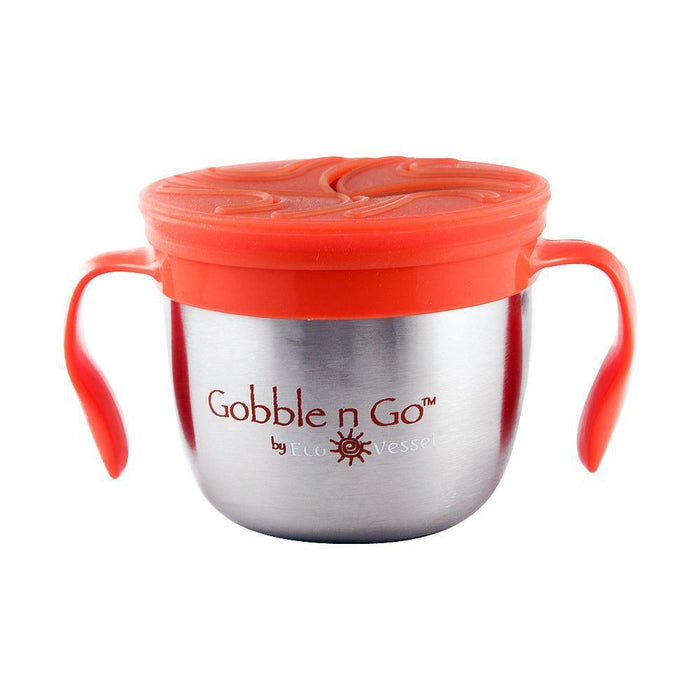 EcoVessel Gobble N Go Stainless Steel Snack Cup-Simply Green Baby