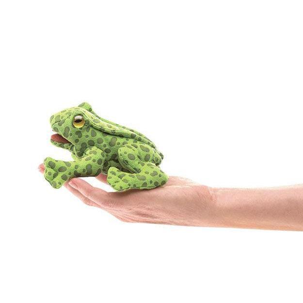 Folkmanis Finger Puppet - Frog-Simply Green Baby