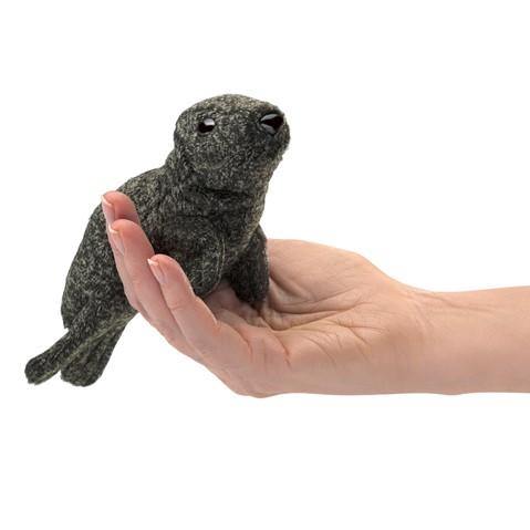 Folkmanis Finger Puppet - Harbor Seal-Simply Green Baby