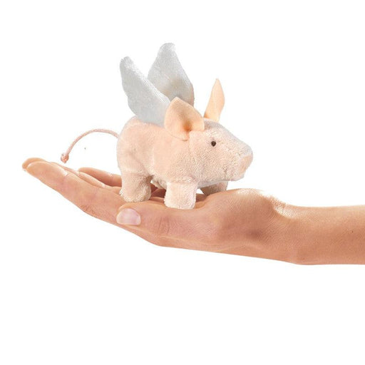 Folkmanis Finger Puppet - Winged Piglet-Simply Green Baby