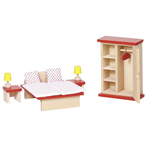 Goki Doll House Furniture - Bedroom , Classic-Simply Green Baby
