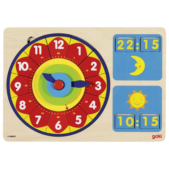 Goki Learn To Tell Time Clock-Simply Green Baby