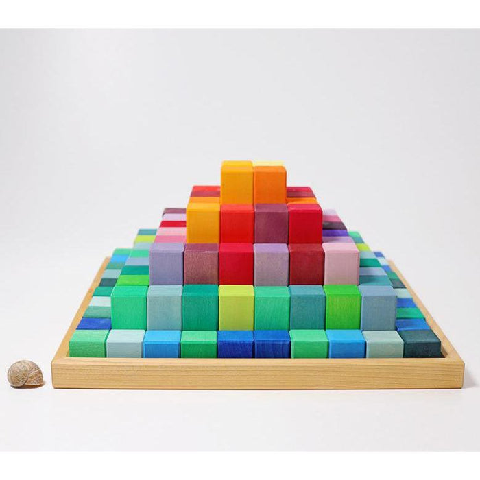 Grimm's Learning - Stepped Pyramid 4cm-Simply Green Baby