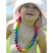 Grimm's Rainbow Wooden Beads Necklace - 44 cm (Beads 20mm)-Simply Green Baby