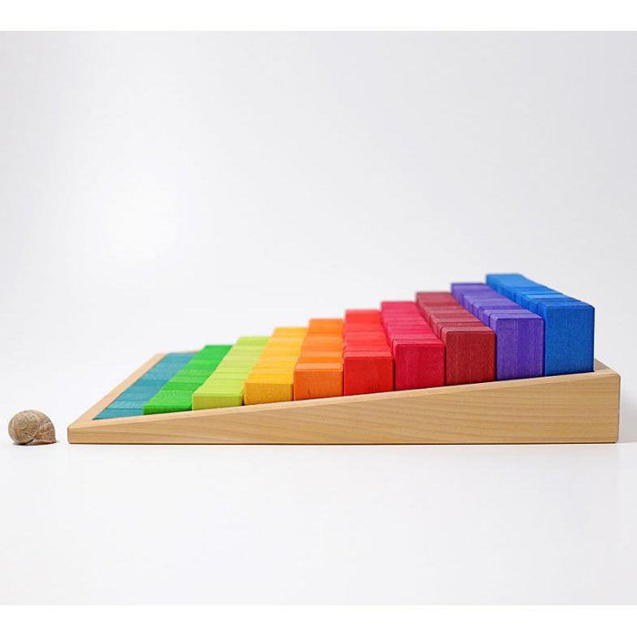 Grimm's Stepped Counting Blocks - Large 4cm-Simply Green Baby
