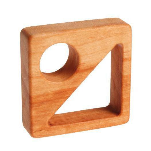 Grimm's Wooden Grasping Toy Geometric Forms-Simply Green Baby