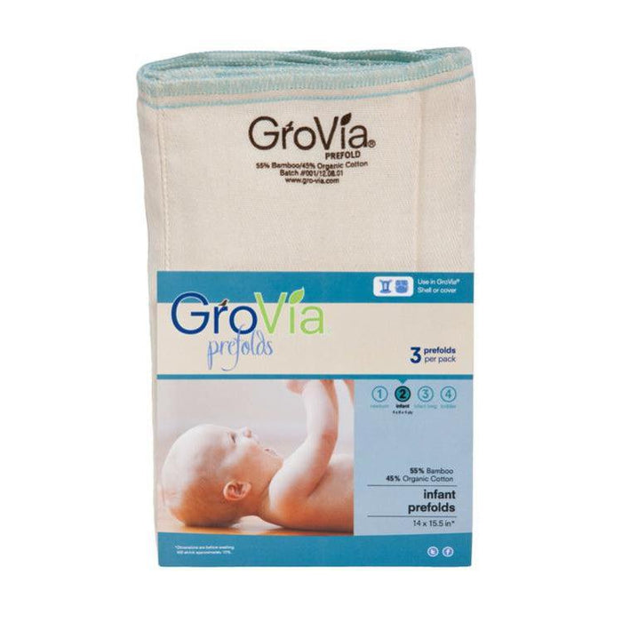 GroVia Prefold Cloth Diaper Inserts-Simply Green Baby