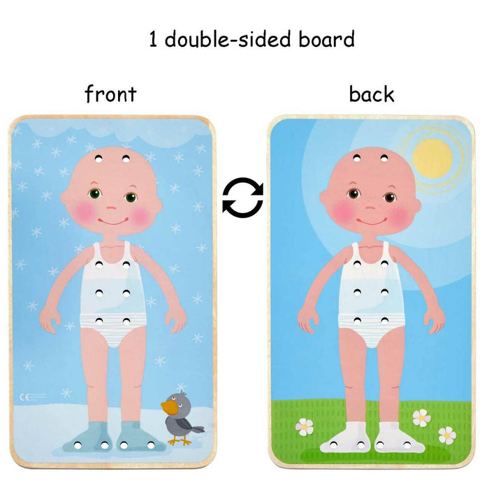 Haba Threading Game, Dress Me-Simply Green Baby