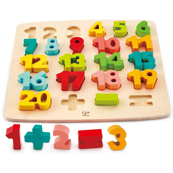 Hape Chunky Number Math Puzzle-Simply Green Baby
