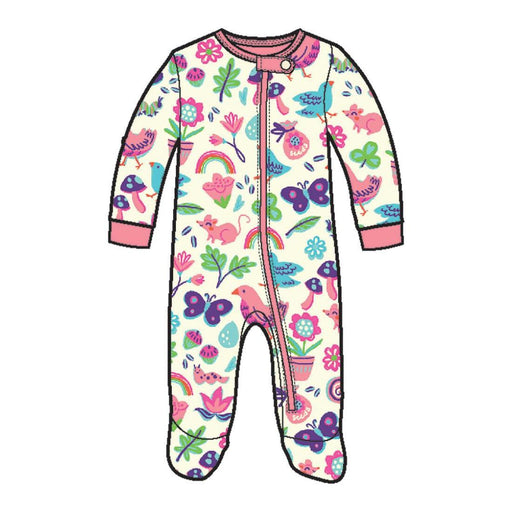 Hatley Organic Footed Coverall - Rainbow Park-Simply Green Baby