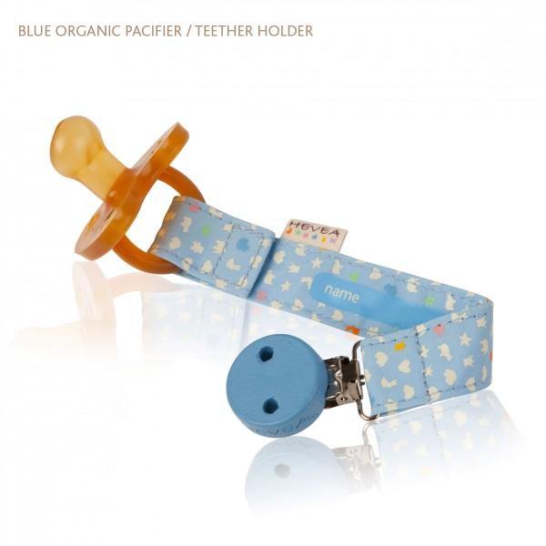 Hevea Organic Pacifier Holder - Blue-Simply Green Baby