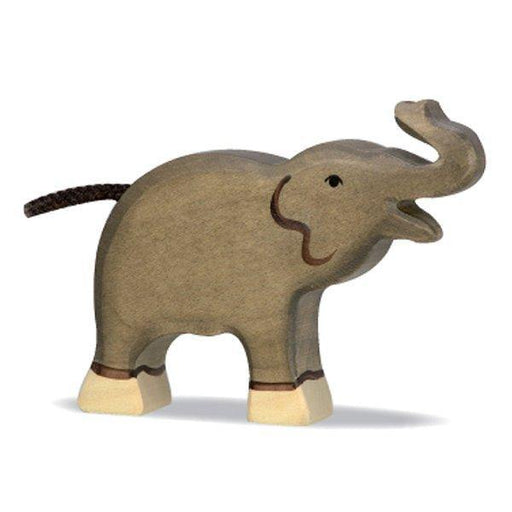 Holztiger - Elephant, Small, Trunk Raised-Simply Green Baby