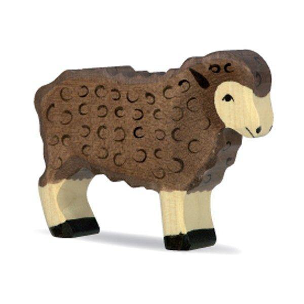 Holztiger - Sheep, Black, Standing-Simply Green Baby