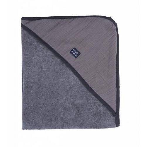 Imps + Elfs Organic Hooded Towel - Charcoal-Simply Green Baby
