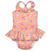 iPlay Swimsuit, One-Piece with Built-in Diaper - Coral Hibiscus-Simply Green Baby