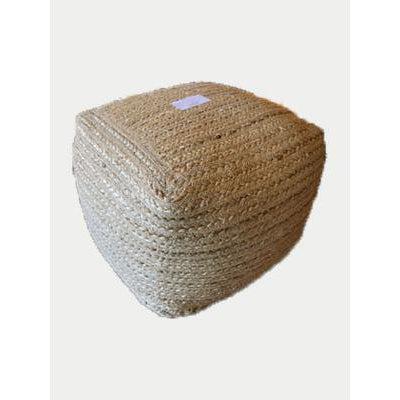 Jute Handmade Pouf - Natural Cube-Simply Green Baby