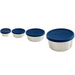 Keep Leaf Stainless Steel Food Containers - Blue Lid-Simply Green Baby