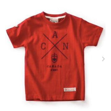 Kids Cross Canada T-Shirt, Red-Simply Green Baby