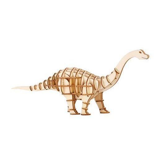 Kikkerland 3D Wooden Puzzle - Apatosaurus-Simply Green Baby