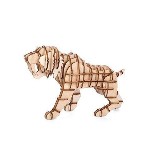 Kikkerland 3D Wooden Puzzle - Tiger-Simply Green Baby