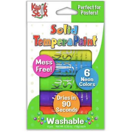 Kwik Stix Solid Tempera Paint - 6 Neon Colours-Simply Green Baby