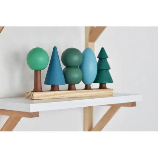 L + Wood 5 Woodland Trees Stand-Simply Green Baby