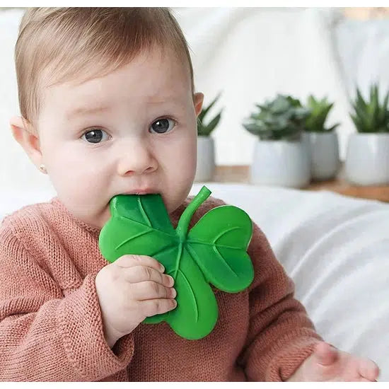 Lanco Natural Rubber Teether - Clover-Simply Green Baby